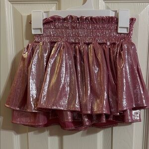 Lola + The Boys Shiny Pink Skirt